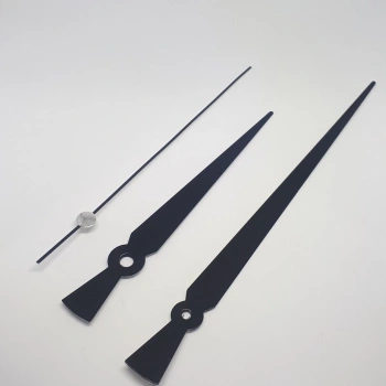 Duvar Saat Mekanizması İçin Uzun Akrep Yelkovan Seti - Siyah