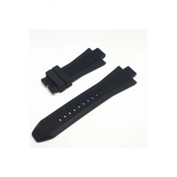 Michael Kors Uyumlu Slikon Saat Kordonu Kayışı - Siyah