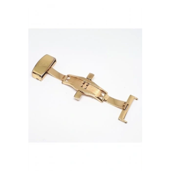 Saat Deri Kordon Klipsi Kelebek Kilit Rose Bakır - Toka Ölçü  22mm