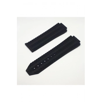 Hublot Uyumlu Slikon Saat Kordonu Kayışı|Kilit 22MM - SİYAH