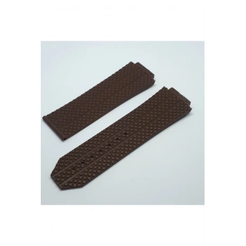 Hublot Uyumlu Slikon Saat Kordonu Kayışı|Kilit 24MM - KAHVE