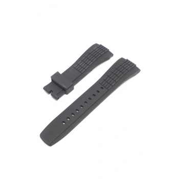 Seiko Velatura Uyumlu Slikon Saat Kordonu - SİYAH