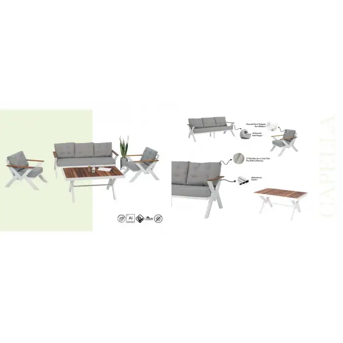 Alya 3lü Oturma Takımı