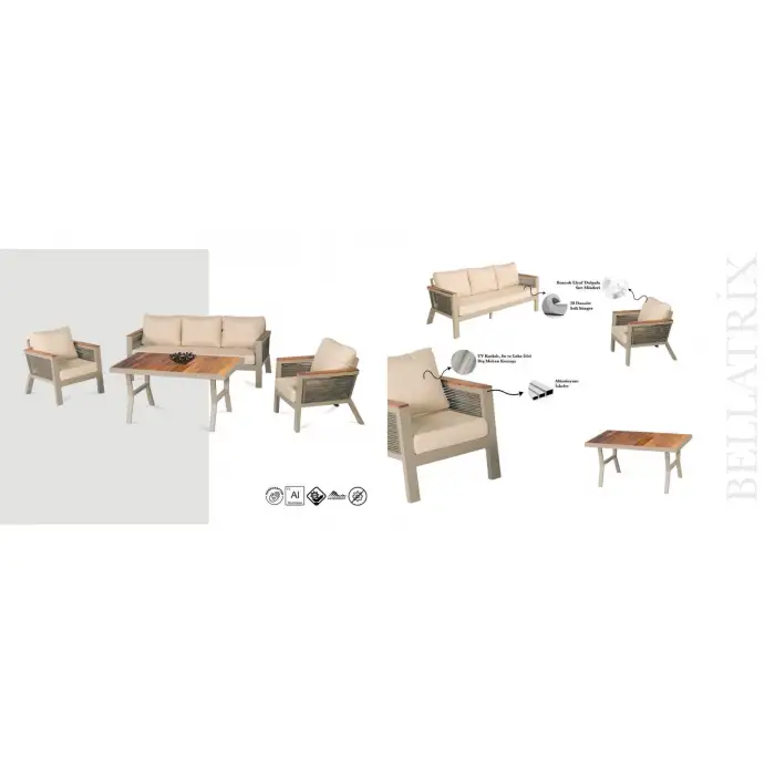 Belatrix 3lü Oturma Takımı