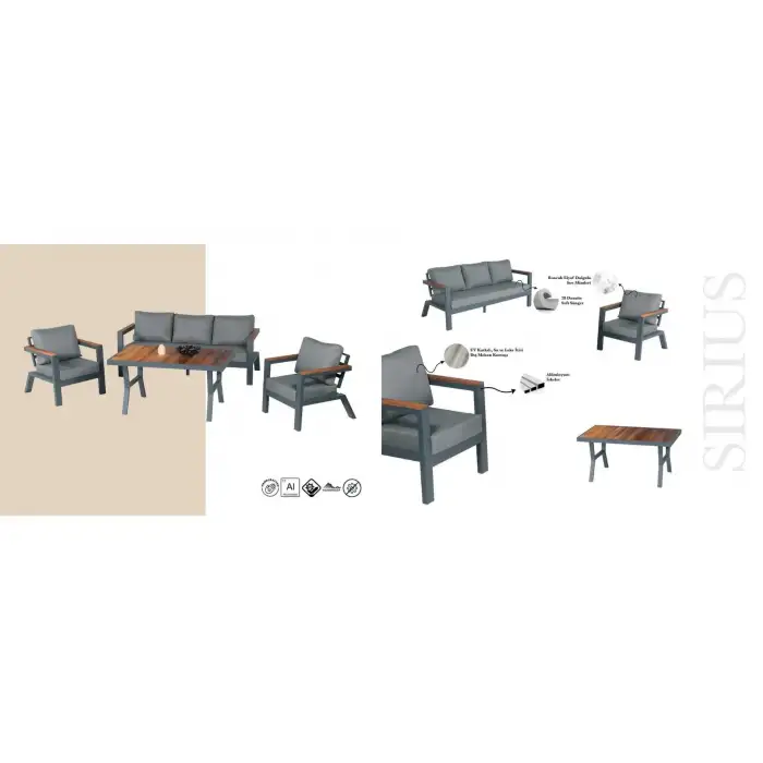 Sirius 3lü Oturma Takımı