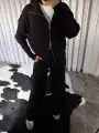 Triko Fermuarlı Takım Siyah