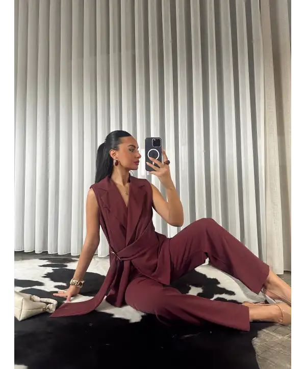 Aksesuarlı Pantolon ceket takım