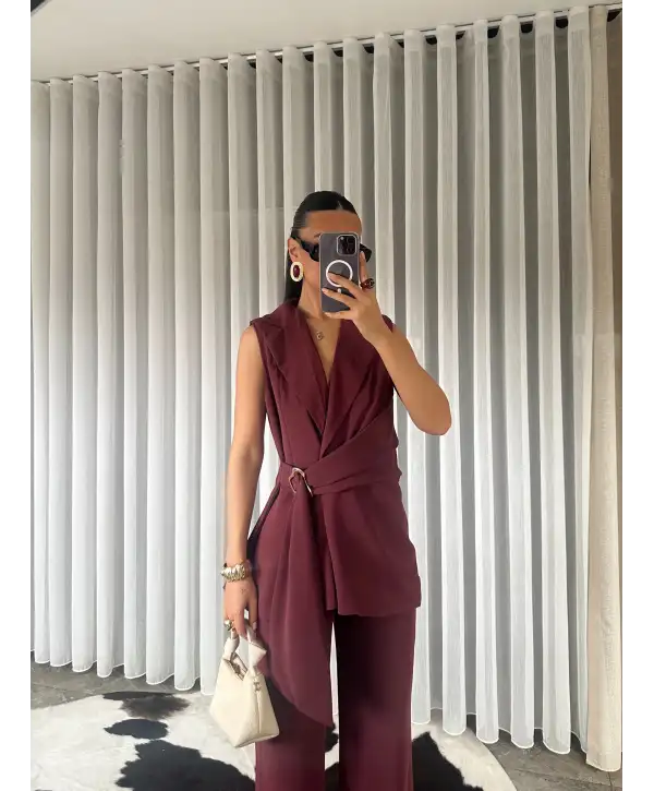 Aksesuarlı Pantolon ceket takım