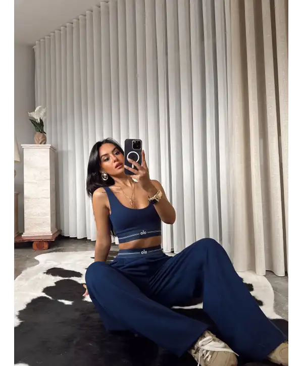 Beli lastikli ikili takım - lacivert