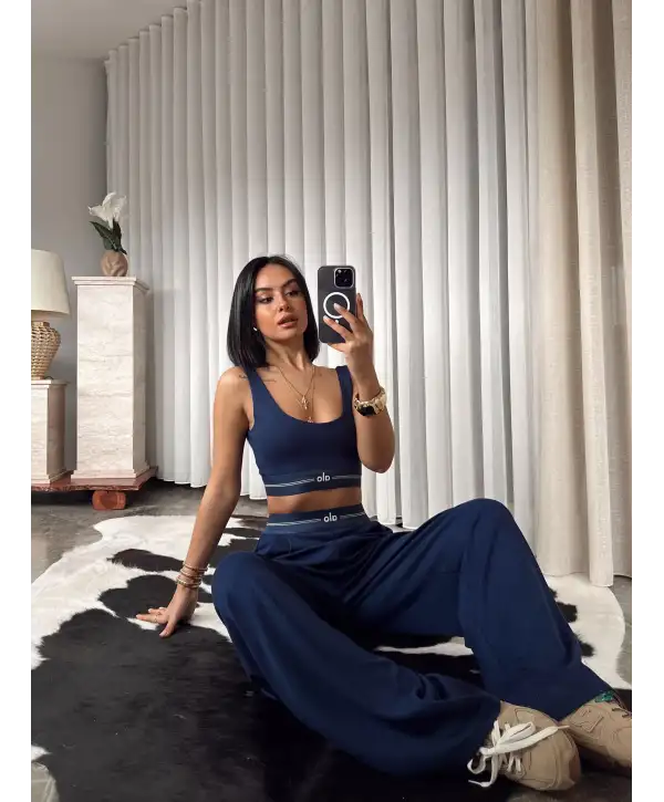 Beli lastikli ikili takım - lacivert