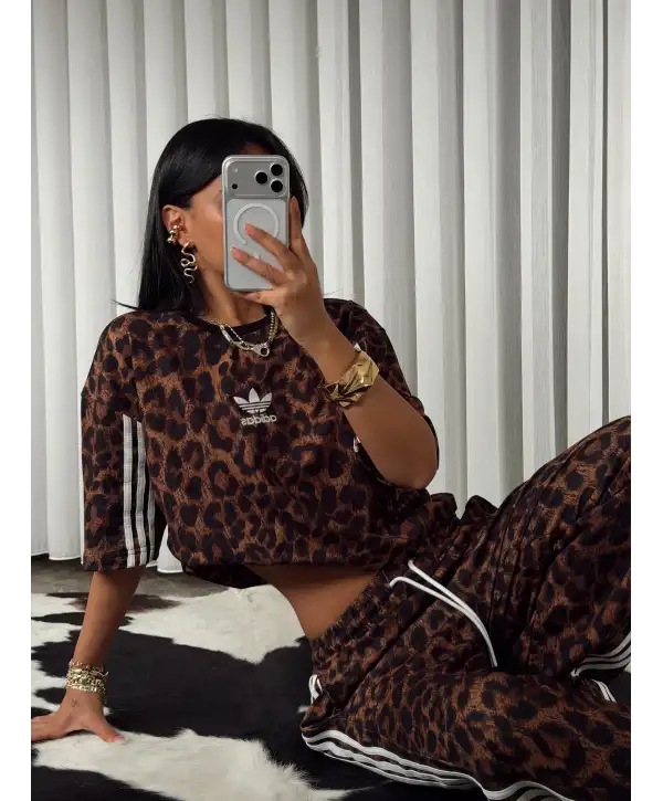 Leopar desen eşofman takımı