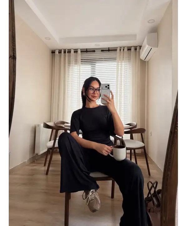 Ribana yan büzgülü takım - Antrasit