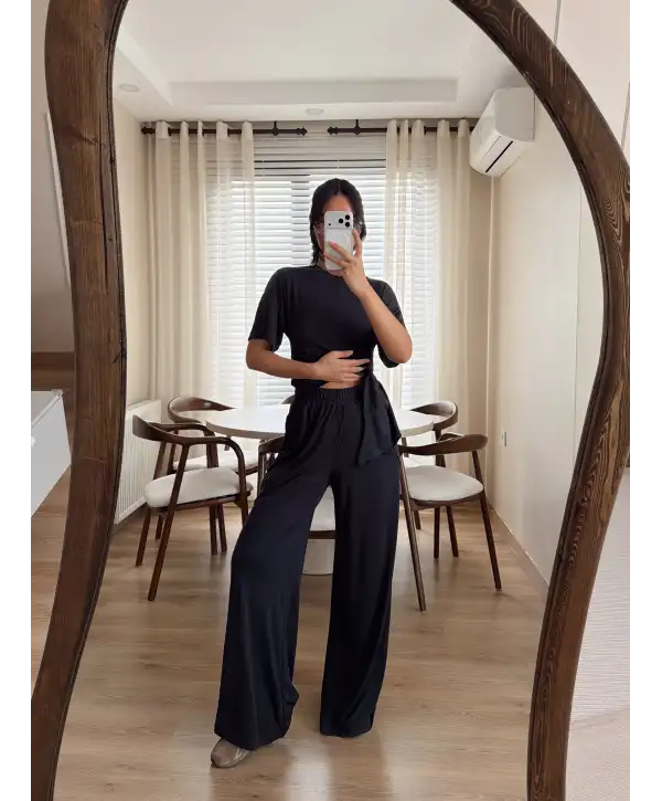 Ribana yan büzgülü takım - Antrasit