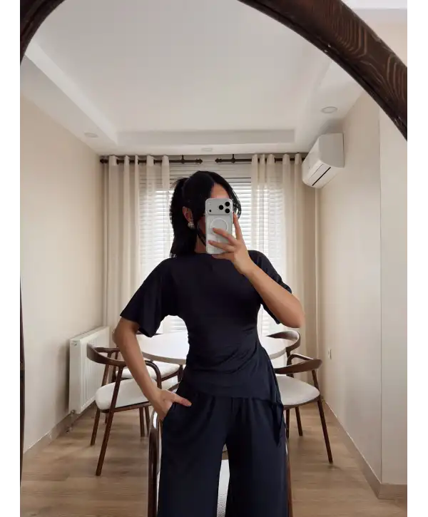 Ribana yan büzgülü takım - Antrasit