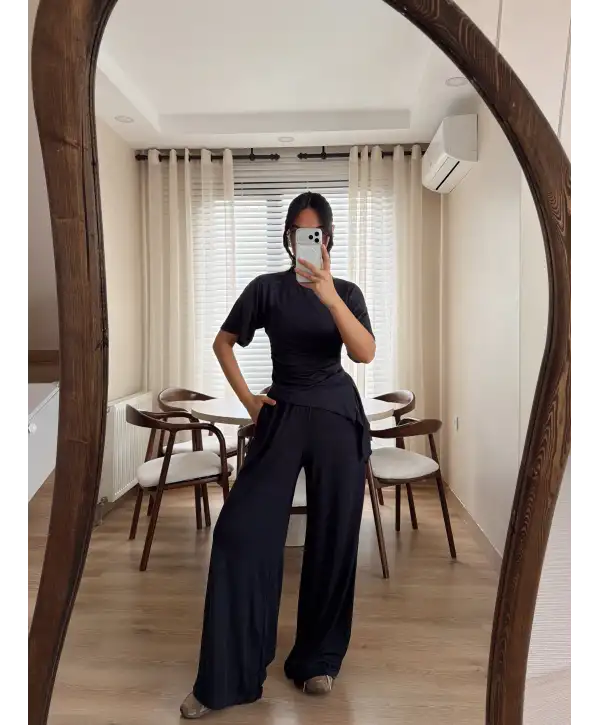 Ribana yan büzgülü takım - Antrasit