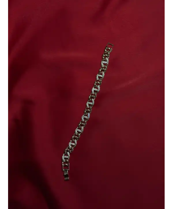 Işıltılı S-Curve Modern Zincir Gold Bileklik