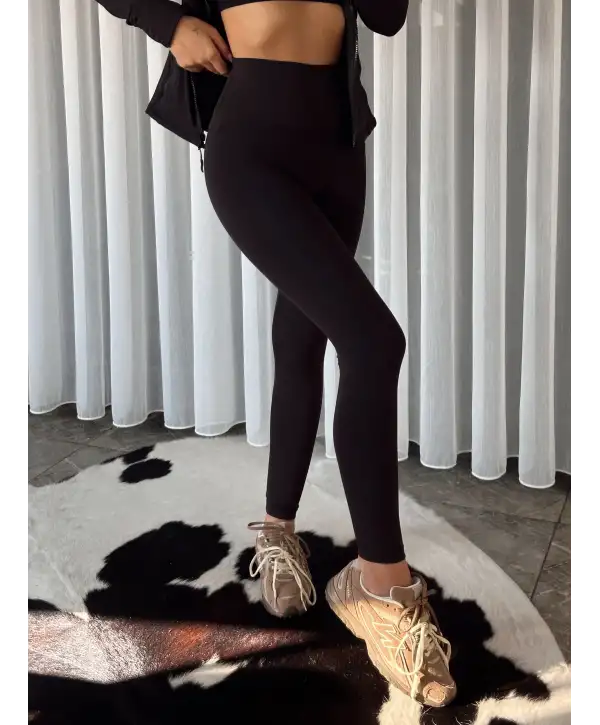 OYS muadil hırka tayt takım - Siyah