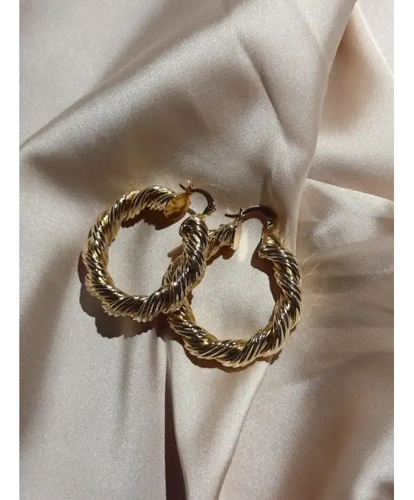 Premium Burgulu Küpe- Gold