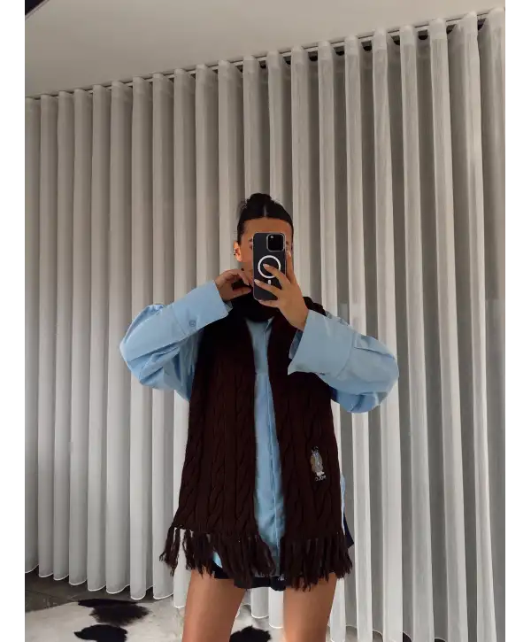 Teddy atkı - Kahverengi