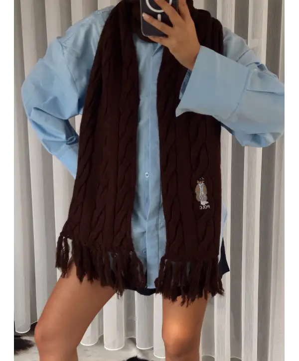 Teddy atkı - Kahverengi