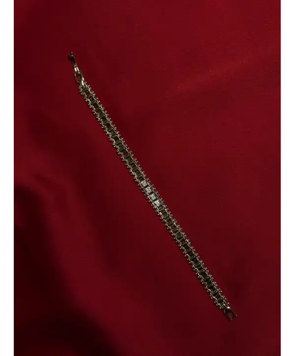 Dört Taşlı Bant Gold Bileklik