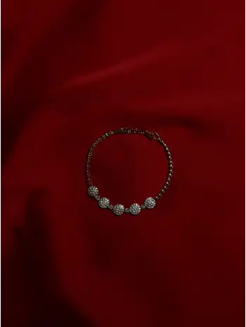 Beş Taşlı Dorika Bileklik - Gold