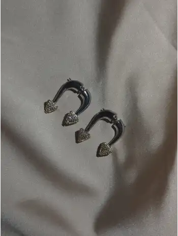 Bütün Form Küpe - Gümüş