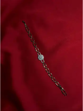 Yıldız Detaylı Zincir Gold Bileklik