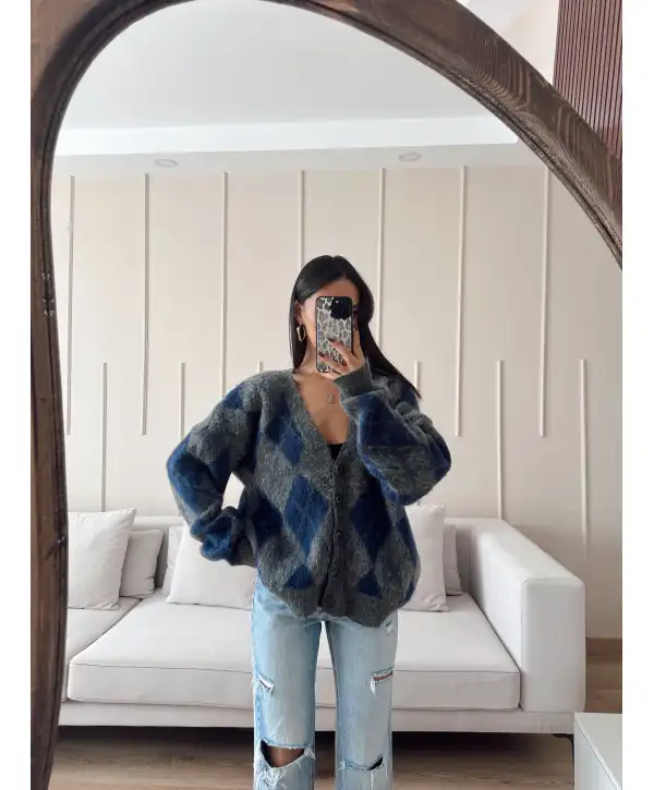 Baklava desen hırka