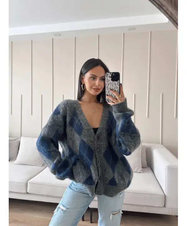 Baklava desen hırka