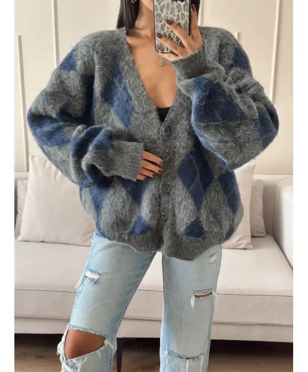 Baklava desen hırka