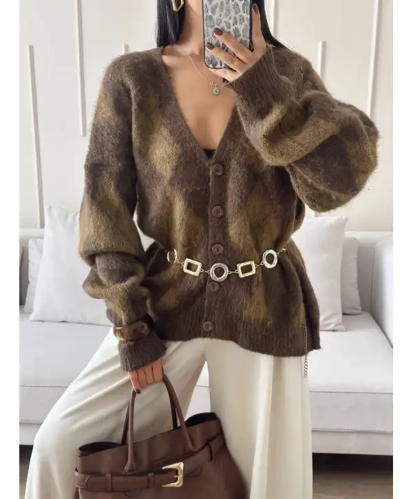 Baklava desen hırka