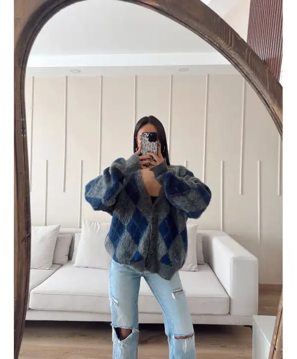 Baklava desen hırka