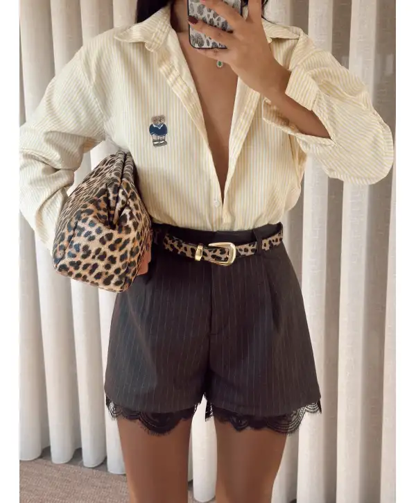 Dantel detay kuşaklı takım