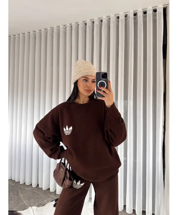 Marka muadil triko takım - Kahverengi