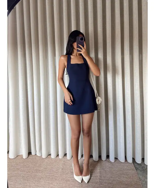 Mini Sırt dekolteli Elbise