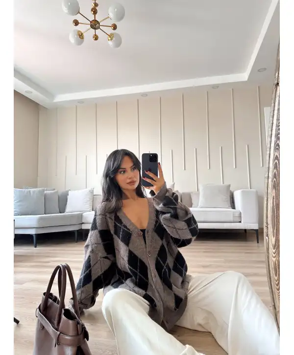 Triko oversize hırka