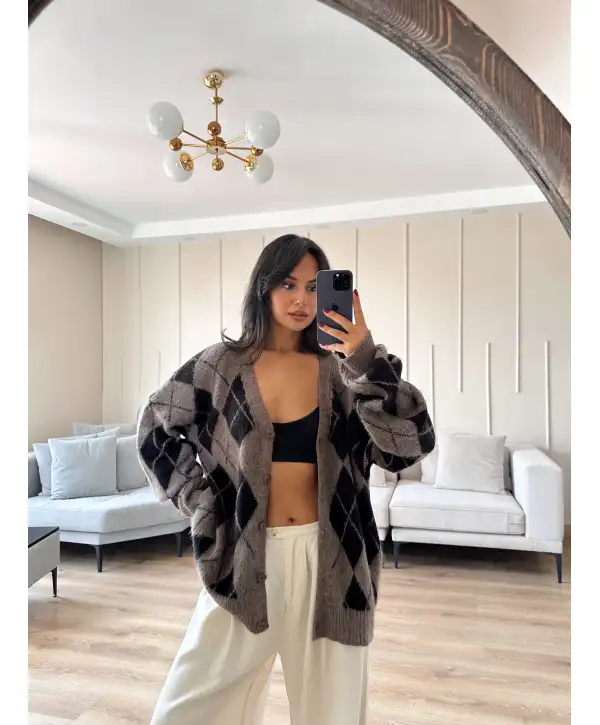 Triko oversize hırka