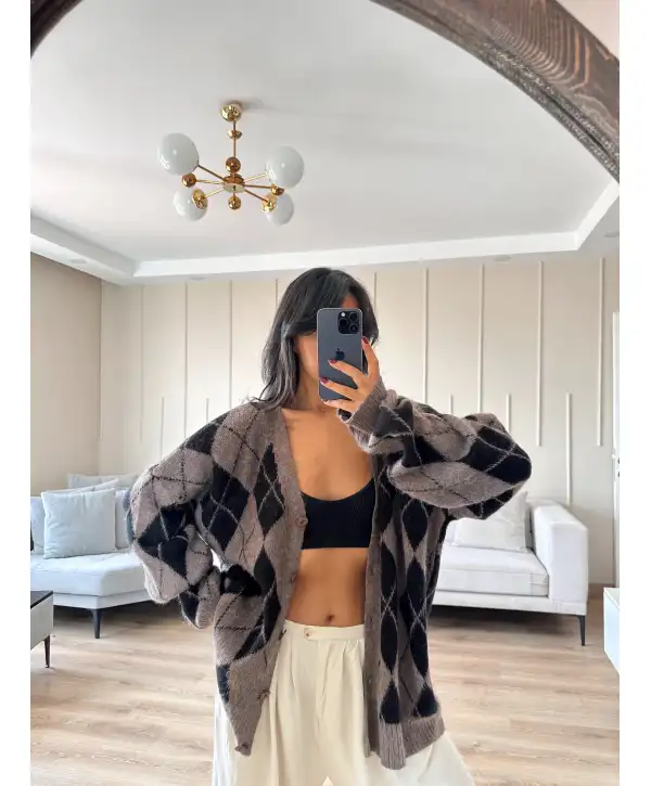 Triko oversize hırka