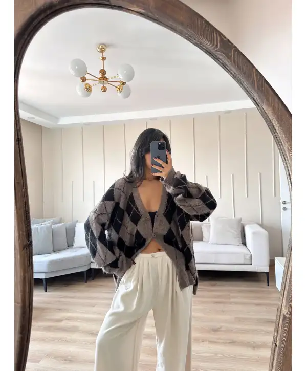 Triko oversize hırka