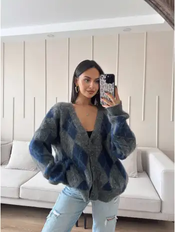 Baklava desen hırka