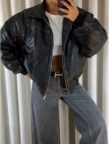 Dikişli oversize ceket