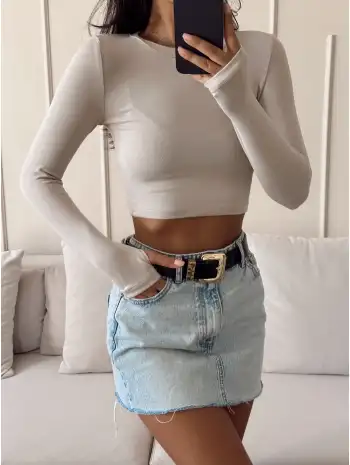 Parmak geçmeli basic crop