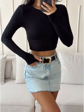 Parmak geçmeli basic crop