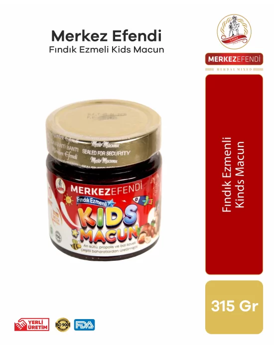 Kids Çocuklar Için Özel - Arı Sütü, Pekmez, Bal Katkılı Fındık Ezmeli Macun