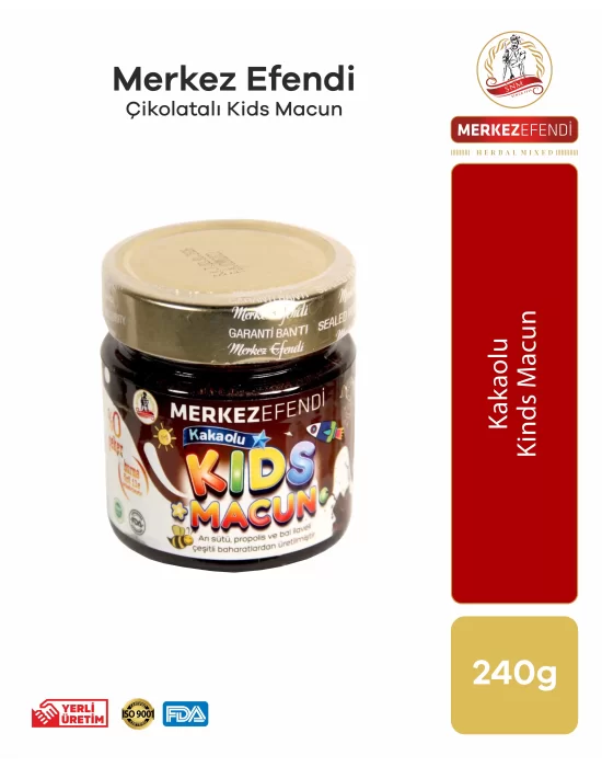 Kids Çocuklar Için Özel - Arı Sütü, Pekmez, Bal Katkılı Kakaolu Macun