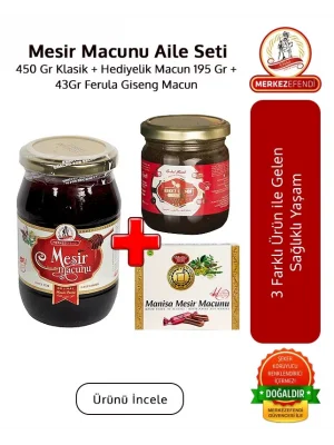 Mesir Paste Family Health Set L 195 Gr Gift Paste 450 Gr Paste and 43 Gr Ginseng Paste