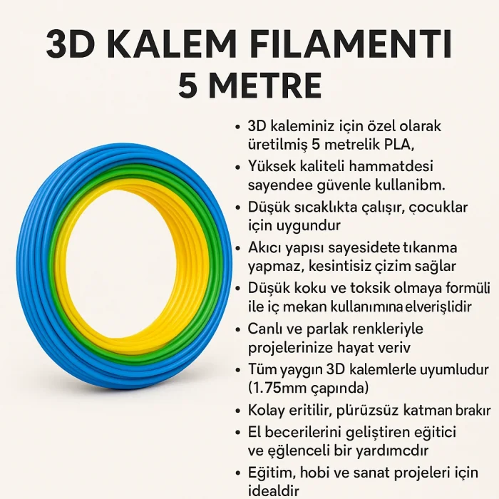 3D Kalem Filamenti (5metre)