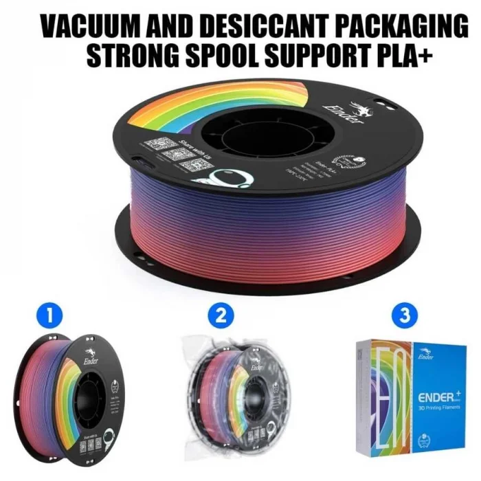 Creality Ender PLA+ Filament Gökkuşağı 1 Kg (1.75mm)