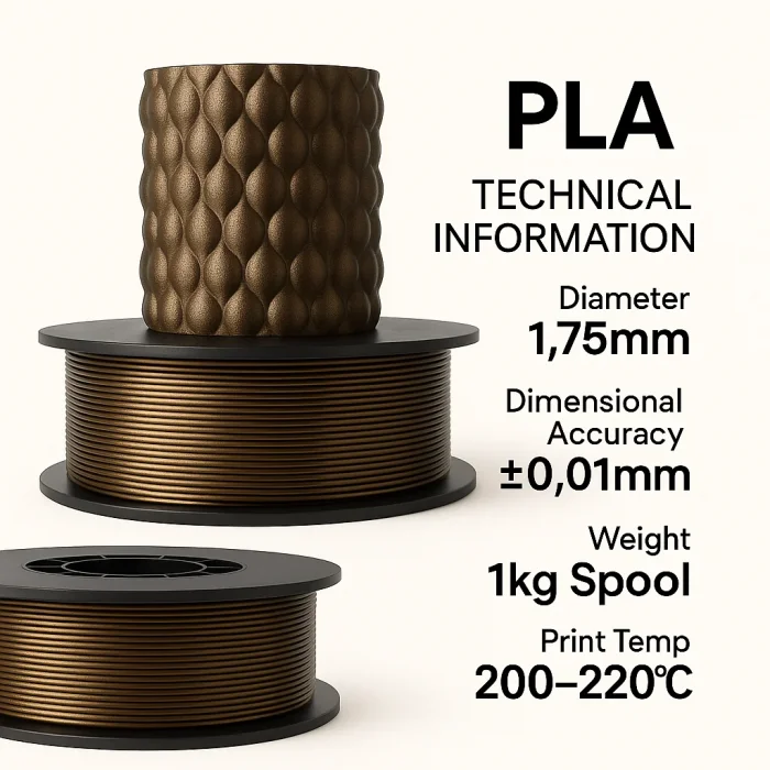 Filetto PLA+ Bronz Filament 1 kg (1.75. mm)